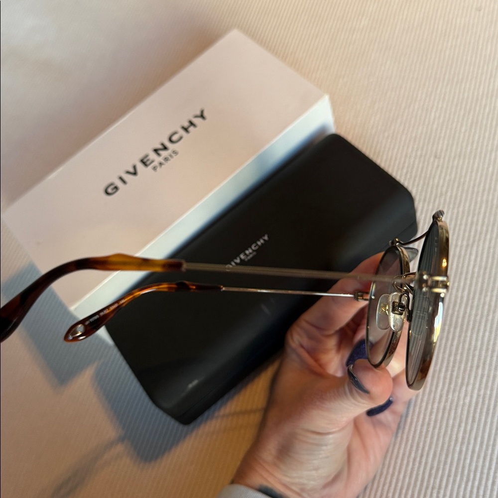 Givenchy Gold Frame Round Sunglasses - Picture 8 of 13
